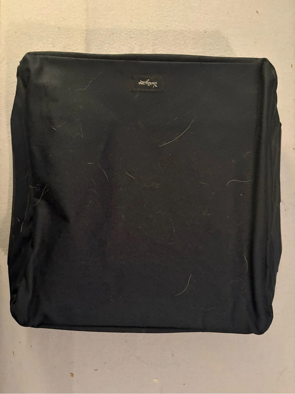 Black Square Canvas Cushion Cover